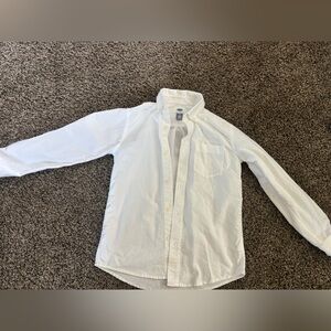 Classic White Boys Button Down Shirt